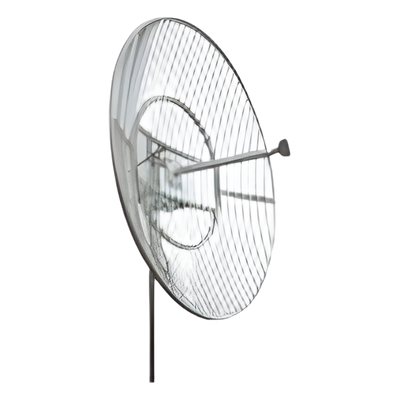 Antena Parabólica de rejilla. Frecuencia 824-896 MHz, 20 dBi de ganancia. Antena Donadora que se utiliza en los amplific