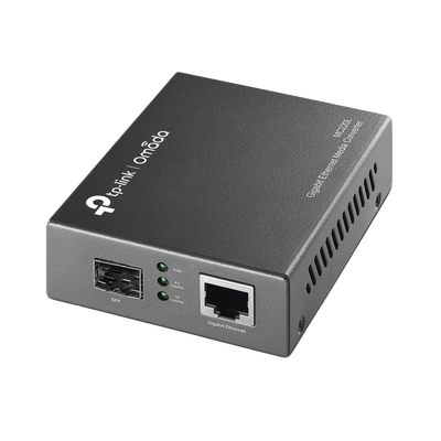 Convertidor Multimedia SFP Gigabit, 1 Puerto RJ45 1000 Mbps, 1 Puerto SFP, en fibra multimodo o fibra monomodo