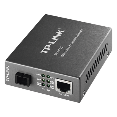 Convertidor Multimedia VDM Monomodo, 1 puerto RJ45 10/100, 1 puerto SC/UPC, hasta 20KM, Para su funcionamiento requiere