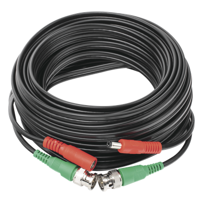 Cable Coaxial Armado con Conector BNC (Video) y Alimentación / Longitud de 10 mts / Optimizado para Cámaras 4K / Uso en