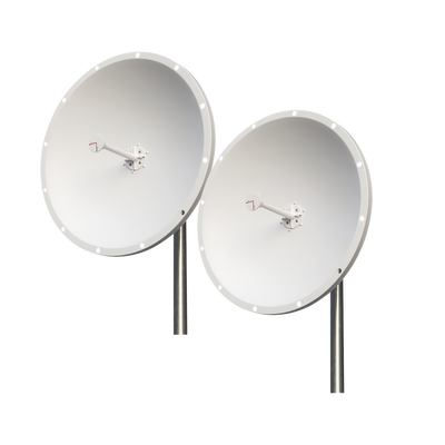 Kit de 2 Antenas Parabólicas de Frecuencia Extendida, 4.8 – 6.5 GHz, 28 dBi, Conectores N-Macho