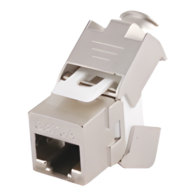 Módulo Jack Keystone Cat6A Blindado (STP) sin herramienta (toolless) para faceplate