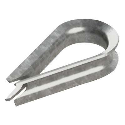 Cuello/ Guardacabo/ Rozadera para Cable de 1/4″ de Acero Galv. por Inmersión