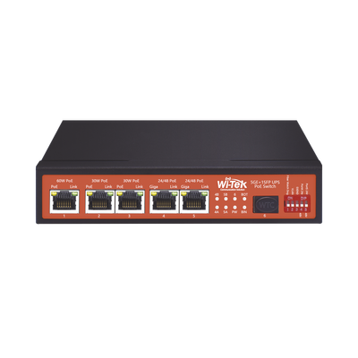 Controlador Solar de 5A con Switch PoE / 1 Puertos Gigabit PoE 802.3 bt / 2puertos PoE 802.3 af/at con 2 Puertos PoE Pas