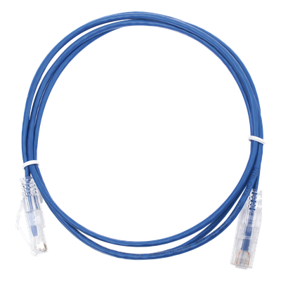 Cable de Parcheo Slim UTP Cat6 – 1.5 m Azul Diámetro Reducido (28 AWG)