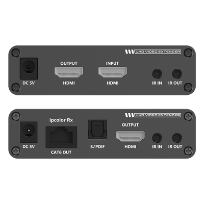 Kit Extensor HDMI hasta 700 metros con Conexión en Cascada / 4K @ 60 Hz/ Cat 6, 6a y 7 / IPCOLOR / CERO LATENCIA / SIN C