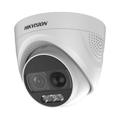 Domo TURBOHD 2 Megapixel (1080p) / Imagen a color 24/7 / Lente 2.8 mm / Luz Blanca 20 mts / Exterior IP67 / WDR 130dB /