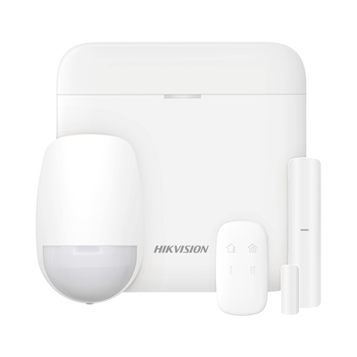 (AX PRO) Kit de Panel de Alarma Inalámbrico de Hikvision / Soporta 48 Zonas / Wi-Fi y Ethernet / Incluye Batería de resp