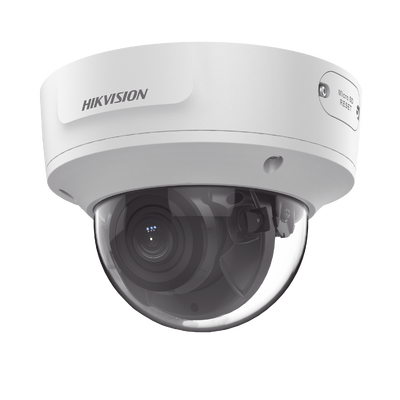 Domo IP 8 Megapixel / Lente Mot. 2.8 a 12 mm / 40 mts IR EXIR /Exterior IP67 / IK10 / WDR 120 dB / PoE / Videoanaliticos