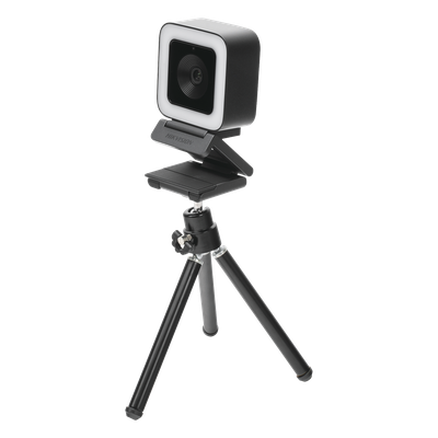 Cámara Web ALTA DENIFICIÓN (1080p) / Aro de Luz Interconstruido / Gran Angular / Micrófono Integrado / Conector USB de 2