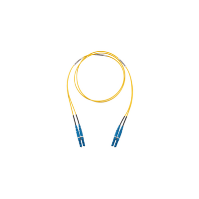 Jumper de Fibra Óptica OS2, 2 Fibras, 1.6 mm, Chaqueta LSZH, LC Dúplex a LC Dúplex, 2 Metros