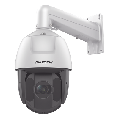 Domo PTZ IP 4 Megapixel / 25X Zoom / 150 mts IR / DARKFIGHTER / Exterior IP66 / WDR 120 dB / Hi-PoE / Entrada y Salida d
