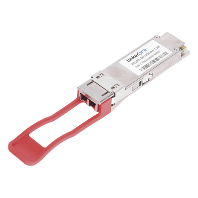 Transceptor QSFP+ (Mini-Gbic) / Monomodo / 40 Gbps de velocidad / Conectores LC Dúplex / Hasta 40 km de Distancia