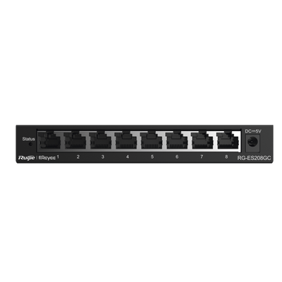 Switch Administrable con 8 Puertos Gigabit, Reconocimiento de Cámara IP, Valor Único Para la Red CCTV, Gestión Gratuita