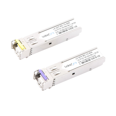 Transceptores Bidireccionales SFP (Mini-Gbic) / Monomodo / 1.25 Gbps de velocidad / Conector LC / Hasta 80 km de Distanc