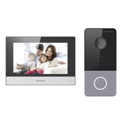 Kit de Videoportero IP WIFI con llamada a App de Smartphone (HikConnect) / Frente de calle IP65 / Soporta PoE Estándar