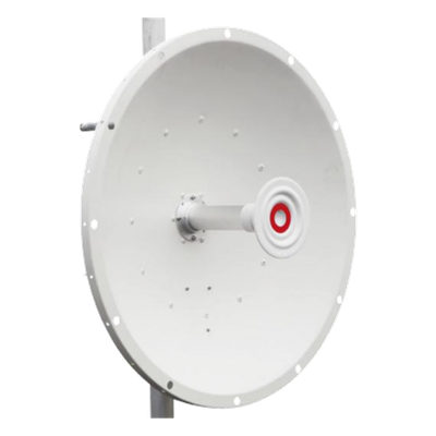 Antena direccional de 2ft, 5.9 a 7.1 GHz, Ganancia 30 dBi, Conectores RP SMA (sma hembra inverso), Polarización doble, i