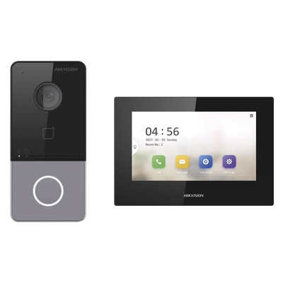 Kit de Videoportero IP LITE con llamada a App de Smartphone (HikConnect) / Frente de calle IP65 / Soporta PoE Estándar