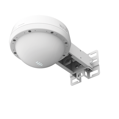 Punto de acceso Wi-Fi 6 para exterior 360°, IP 68, doble banda 2.97 Gbps, puerto SFP ideal para fibra óptica, hasta 512