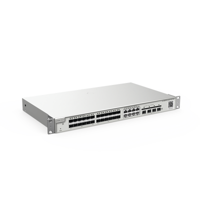 Switch no PoE de Capa 3 Gigabit de 24 Puertos SFP, 4 Puertos SFP+ y 8 Puertos Gigabit Combo
