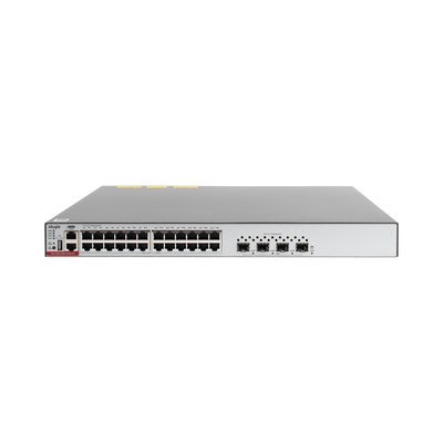 Switch Administrable Capa 3 de 24 puertos Gigabit 802.3af/at con 4 puertos SFP+ para Fibra Óptica de 10G, hasta 750 W, g