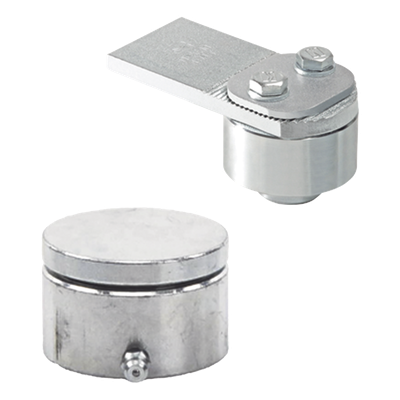 (85G + 87G) Kit de Bisagra Superior con Rodamiento y Placa / Capacidad 650 Kg / Acabado Galvanizado
