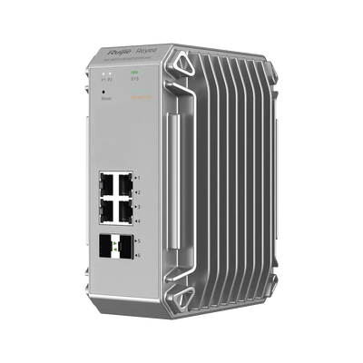 Switch de Verdadero Grado Industrial Especialmente Diseñado para Entornos Difíciles, Cuenta con 6 Puertos Gigabit, 4 de