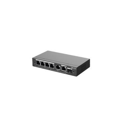 Switch Administrable, 6 Puertos Gigabit, 4 Puertos PoE+ 802.3af/at Gigabit, 1 Puerto Gigabit Uplink, 1 Puerto Combo SFP