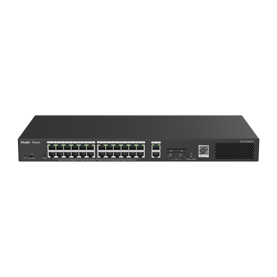 Switch Inteligente PoE Administrable en la Nube de 28 Puertos Gigabit, 24 Puertos PoE+, 2 Puertos RJ45, 2 Puertos SFP, 3
