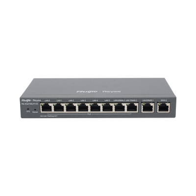 Gateway PoE para 200 usuarios, 10 puertos, 600Mbps, hasta 2 servicios WAN, portal cautivo, bloqueo de aplicaciones, tune