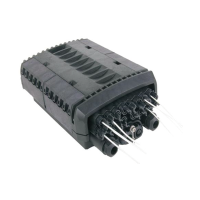Caja de Distribución de Fibra Óptica para 24 Empalmes con 8 Acopladores SC/APC. Enterrado Directo, IP68, Splitter 1×8 In