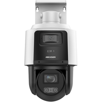 [TandemVu] Domo PT IP 4 Megapixel con Cámara Panoramica 6 Megapixel / 30 mts IR / IP66 / WDR / PoE+ / Entrada-Salida de