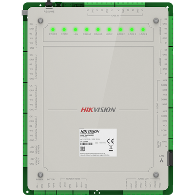 Controlador de Acceso 4 Puerta Administrable en la Nube con HikConnect Teams / Interfaz Web / 8 RS-485 4 WIEGAND / 100,0