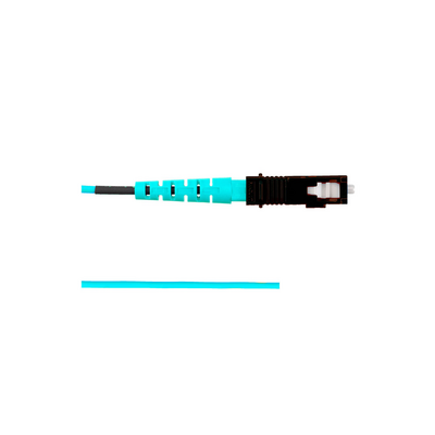 Pigtail de Fibra Óptica NetKey™ LC Simplex, Multimodo OM3, 900um, Color Aqua, 1 Metro