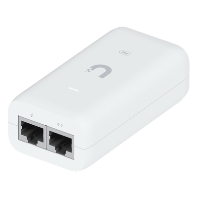 Inyector / Adaptador POE UniFi U-POE (48 VDC, 0.32 A hasta 15W) puerto Gigabit, ideal para equipos UniFi, incluye cable