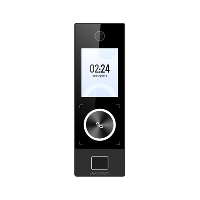 Terminal Facial Min Moe WiFi & PoE con Botón de Llamada y LECTOR DE HUELLA / Exterior IP65 / Tarjetas Virtuales Bluetoot