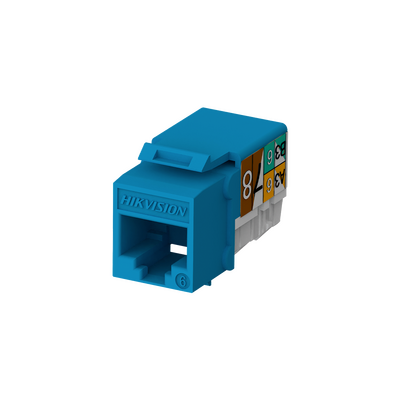 Jack hembra Rj45 / Color Azul / Paquete Por 50 Piezas / Keystone / Ponchado 90°