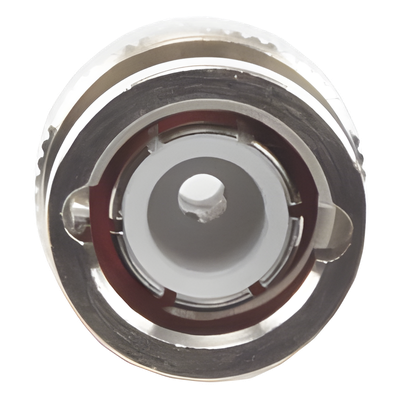 Conector BNC Macho de Anillo Plegable para Cable LMR-195, RG-58/U, RG-142/U, Níquel/ Oro/ Delrin.