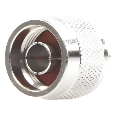 Conector N Macho de Anillo Plegable para Cables Coaxiales RG-58/U, RG-142/U, LMR-195, Níquel/ Oro/ Teflón.â€‹