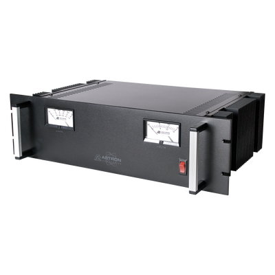 Fuente de poder 13.8Vcd, 35A, lineal regulada con circuito cargador de baterías, para instalación en rack