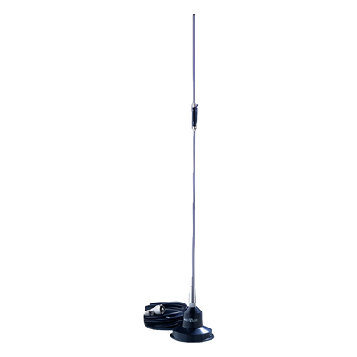 Antena móvil UHF, 450-470 MHz, 5.2 dB, montaje magnético, conector UHF Macho