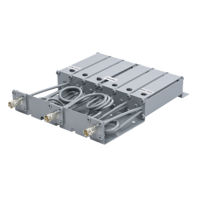 Duplexer SYSCOM en VHF, 6 Cav. 160-174 MHz, 50 Watt, 5 MHz Sep. Rechazo de Banda, BNC Hembras.