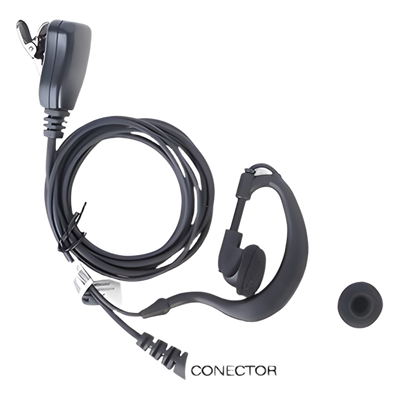 Micrófono – Audífono de solapa ajustable al oído para HYT BD-506 y Motorola R2/EP450/ RVA50/ DTR620/ DTR720/ DEP450/ EP3