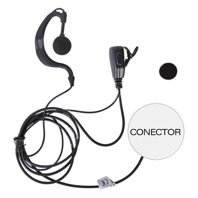 Micrófono – audífono de solapa ajustable al oído para ICOM IC-F11/ 14/3021/ 3013/ 3103/ 3003/ 1100D/2100D