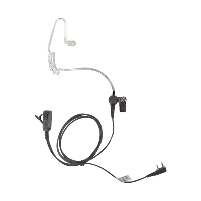 Micrófono – audífono de solapa con tubo acústico transparente para KENWOOD TK3230/3000/3402/3312/3360/3170,NX240/340/220