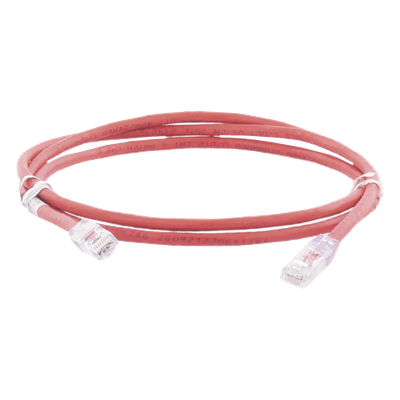 Cable de parcheo UTP Categoría 6, con plug modular en cada extremo – 2 m. – Rojo
