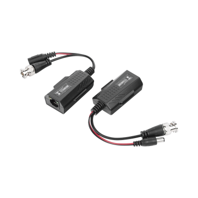 Kit de transceptores activos con conector para alimentación (12V/24VCD/AC) TurboHD para aplicaciones de video por UTP Ca