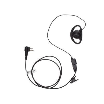 Micrófono de solapa con gancho auricular en forma de D para radios HYT BD-506 y Motorola R2/EP450/ RVA50/ DTR620/ DTR720