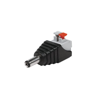 Adaptador tipo Jack de 3.5 mm Macho Polarizado de 12 vcd con Terminales de Presión.