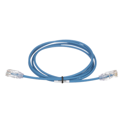 Cable de Parcheo TX6, UTP Cat6, Diámetro Reducido (28AWG), Color Azul, 3ft